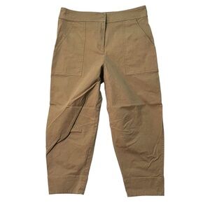 ALC Cropped Coben pants 6 Caramel beige High rise Lantern crop Barrel leg Womens
